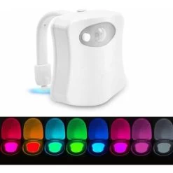 Toilet Night Light Motion Activated , Two Modes With 8 Color Changing, Sensor LED Washroom Night Light Fits Any Toilet -Comfort Bathroom Store 23436885 2