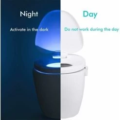 Toilet Night Light Motion Activated , Two Modes With 8 Color Changing, Sensor LED Washroom Night Light Fits Any Toilet -Comfort Bathroom Store 23436885 3