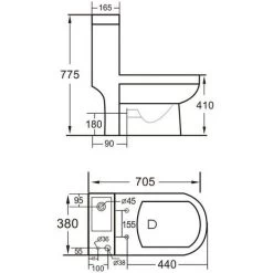 P2 Combination 2 In 1 Toilet And Sink (Includes Tap) -Comfort Bathroom Store 23468162 3