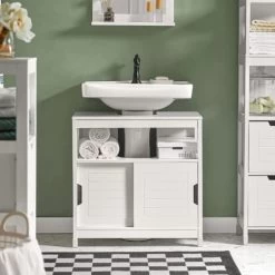SoBuy White Under Sink Bathroom Storage Cabinet,FRG128-II-W -Comfort Bathroom Store 23506939 2
