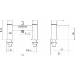 Modern Bathroom Square Chrome Basin Sink Mixer Bath Shower Head Mixer Tap Set -Comfort Bathroom Store 23631926 5