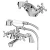 Traditional Bathroom Taps Set Mono Basin Sink Mixer Bath Shower Mixer Tap Chrome -Comfort Bathroom Store 23631934 1
