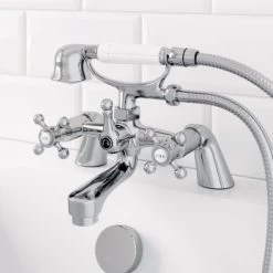 Traditional Bathroom Taps Set Mono Basin Sink Mixer Bath Shower Mixer Tap Chrome -Comfort Bathroom Store 23631934 4