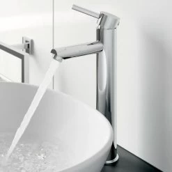 Modern Bathroom High Rise Basin Mixer Tap Tall Chrome Single Lever Solid Brass 8 Modern Bathroom High Rise Basin Mixer Tap Tall Chrome Single Lever Solid Brass -Comfort Bathroom Store 23631941 2