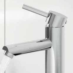Modern Bathroom High Rise Basin Mixer Tap Tall Chrome Single Lever Solid Brass 9 Modern Bathroom High Rise Basin Mixer Tap Tall Chrome Single Lever Solid Brass -Comfort Bathroom Store 23631941 3
