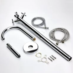 Freestanding Bathroom Tap Bath Shower Mixer Chrome Floor Mounted Free Standing 11 Freestanding Bathroom Tap Bath Shower Mixer Chrome Floor Mounted Free Standing -Comfort Bathroom Store 23631965 5