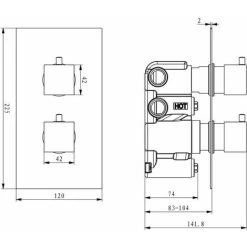 Thermostatic Concealed Square Shower Ceiling Mounted And Handset Shower Heads 11 Thermostatic Concealed Square Shower Ceiling Mounted And Handset Shower Heads -Comfort Bathroom Store 23632042 5