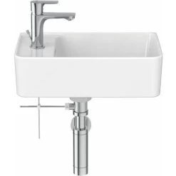 Ideal Standard Strada II Left Hand 1 Tap Hole Wall Hung Basin 450mm -Comfort Bathroom Store 23670808 4
