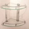 Livingandhome 2 Tier Glass Corner Floating Storage Shelf Bathroom Shower Organizer -Comfort Bathroom Store 23694517 1