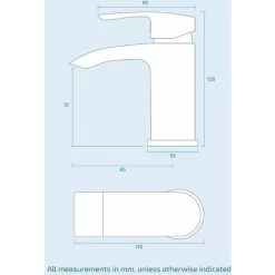 Bathroom Luxury Black Matt Basin Sink Mono Mixer Single Lever Tap & Waste -Comfort Bathroom Store 23710424 4