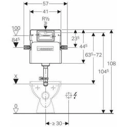 Geberit Delta 450mm H Concealed Toilet Cistern With Delta 21 Dual Flush Plate 8 Geberit Delta 450mm H Concealed Toilet Cistern With Delta 21 Dual Flush Plate -Comfort Bathroom Store 23773152 3