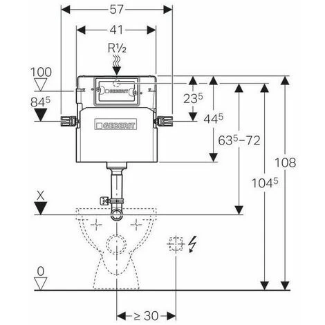 Geberit Delta 450mm H Concealed Toilet Cistern With Delta 21 Dual Flush Plate 5 Geberit Delta 450mm H Concealed Toilet Cistern With Delta 21 Dual Flush Plate - Image 3