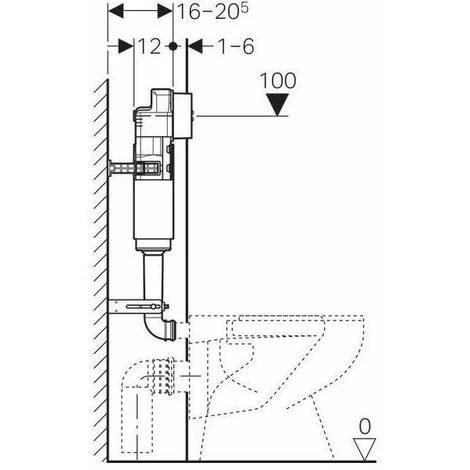 Geberit Delta 450mm H Concealed Toilet Cistern With Delta 21 Dual Flush Plate 6 Geberit Delta 450mm H Concealed Toilet Cistern With Delta 21 Dual Flush Plate - Image 4