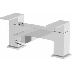 Bathroom Bath Filler Mixer Tap Square Brass Deck Mounted Chrome Lever Modern -Comfort Bathroom Store 23851929 3