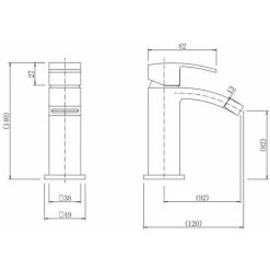 Modern Cloakroom Mini Mono Basin Sink Mixer Tap Curved Spout Lever Handle Chrome -Comfort Bathroom Store 23851932 3
