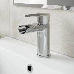 Bathroom Waterfall Mono Basin Sink Mixer Tap Bath Filler Mixer Tap Set Chrome 8 Bathroom Waterfall Mono Basin Sink Mixer Tap Bath Filler Mixer Tap Set Chrome -Comfort Bathroom Store 23851933 2