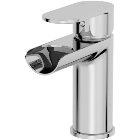 Bathroom Waterfall Mono Basin Sink Mixer Tap Bath Filler Mixer Tap Set Chrome 6 Bathroom Waterfall Mono Basin Sink Mixer Tap Bath Filler Mixer Tap Set Chrome - Image 4