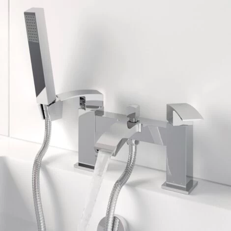 Modern Bathroom Mono Basin Sink Mixer Bath Shower Mixer Tap Set Hot Cold Chrome 5 Modern Bathroom Mono Basin Sink Mixer Bath Shower Mixer Tap Set Hot Cold Chrome - Image 3
