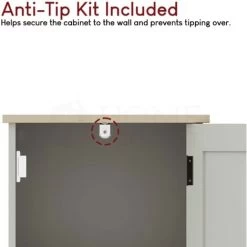 Priano 2 Door Tallboy Freestanding Bathroom Cabinet Cupboard, Grey 11 Priano 2 Door Tallboy Freestanding Bathroom Cabinet Cupboard, Grey -Comfort Bathroom Store 23861962 5