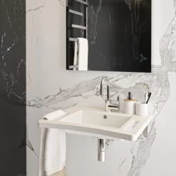 AKW Onyx Ergonomic Wall Hung Basin With Hand Grip Support 600mm Wide - 1 Tap Hole 9 AKW Onyx Ergonomic Wall Hung Basin With Hand Grip Support 600mm Wide - 1 Tap Hole -Comfort Bathroom Store 23947138 4
