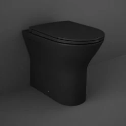RAK Feeling Rimless Back To Wall Toilet With Soft Close Seat - Matt Black -Comfort Bathroom Store 23947418 3