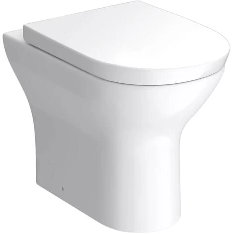 Back To Wall BTW Toilet WC Pan Soft Close Seat Concealed Cistern Flush Button 6 Back To Wall BTW Toilet WC Pan Soft Close Seat Concealed Cistern Flush Button - Image 4