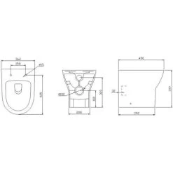 Back To Wall BTW Toilet WC Pan Soft Close Seat Concealed Cistern Flush Button 11 Back To Wall BTW Toilet WC Pan Soft Close Seat Concealed Cistern Flush Button -Comfort Bathroom Store 23963091 5