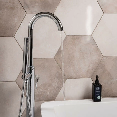 NRG Free Standing Bath Shower Mixer Tap Floor Standing Bathroom Filler Kit Chrome 5 NRG Free Standing Bath Shower Mixer Tap Floor Standing Bathroom Filler Kit Chrome - Image 3