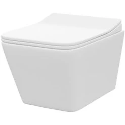Inton Rimless Wall Hung Toilet Pan + Soft Close Toilet Seat -Comfort Bathroom Store 24042592 5