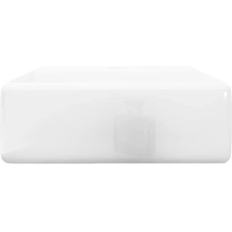 Ceramic Bathroom Sink Basin With Faucet Hole White Square VidaXL 7 Ceramic Bathroom Sink Basin With Faucet Hole White Square VidaXL - Image 5