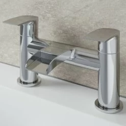 Waterfall Bathroom Mono Basin Sink Mixer Tap Modern Lever Handle Chrome -Comfort Bathroom Store 24392991 5