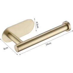 Livingandhome Wall Toilet Roll Holder Self, Gold -Comfort Bathroom Store 24424402 5