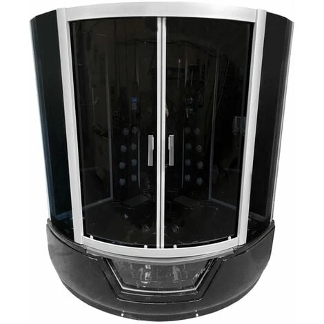 SIMBA BATH TUB SPA WHIRLPOOL SHOWER CHROMOTHERAPY 150 X 150 Cm Black Montecarlo HOT TUB 3 SIMBA BATH TUB SPA WHIRLPOOL SHOWER CHROMOTHERAPY 150 X 150 Cm Black Montecarlo HOT TUB