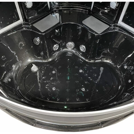 SIMBA BATH TUB SPA WHIRLPOOL SHOWER CHROMOTHERAPY 150 X 150 Cm Black Montecarlo HOT TUB 6 SIMBA BATH TUB SPA WHIRLPOOL SHOWER CHROMOTHERAPY 150 X 150 Cm Black Montecarlo HOT TUB - Image 4