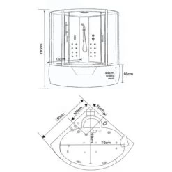 SIMBA BATH TUB SPA WHIRLPOOL SHOWER CHROMOTHERAPY 150 X 150 Cm Black Montecarlo HOT TUB 11 SIMBA BATH TUB SPA WHIRLPOOL SHOWER CHROMOTHERAPY 150 X 150 Cm Black Montecarlo HOT TUB -Comfort Bathroom Store 25100765 5