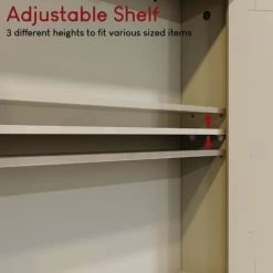 Priano 2 Door Bathroom Cabinet With Shelf Mirrored Wall Mounted Cabinet, Grey 10 Priano 2 Door Bathroom Cabinet With Shelf Mirrored Wall Mounted Cabinet, Grey -Comfort Bathroom Store 25534481 4