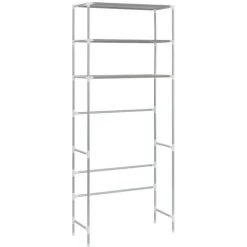 Topdeal 3-Tier Storage Rack Over Laundry Machine Silver 69x28x169 Cm VDTD23578 -Comfort Bathroom Store 25646561 4