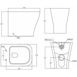 Back To Wall BTW Toilet Pan Soft Close Seat Concealed Cistern Dual Flush Button -Comfort Bathroom Store 25844885 5