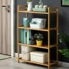 4 Tier Ladder Bookshelf Shelf Unit Bamboo Bookcase/Bathroom Storage Display Rack -Comfort Bathroom Store 25918483 1