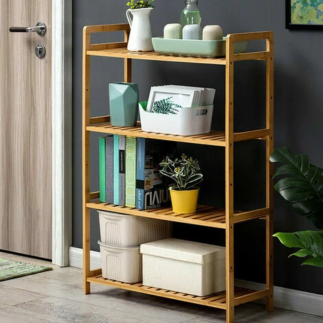 4 Tier Ladder Bookshelf Shelf Unit Bamboo Bookcase/Bathroom Storage Display Rack 3 4 Tier Ladder Bookshelf Shelf Unit Bamboo Bookcase/Bathroom Storage Display Rack