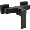 Rectangle Shaped Shower Tap Faucet Bathroom Black Brass Ceramic Mixer Wall Mounted -Comfort Bathroom Store 26001343 1