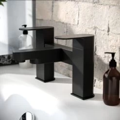 Kento Mono Basin Mixer, Bath Filler & Waste Matte Black -Comfort Bathroom Store 26218654 5