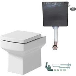 Back To Wall BTW Toilet WC Pan Square Soft Close Seat Cistern Dual Flush Button -Comfort Bathroom Store 26455854 5