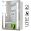 Livingandhome LED Illuminated Bathroom Mirror Cabinet With Lights Touch Switch Demister Pad Shaver Socket, 600x450MM 2 Livingandhome LED Illuminated Bathroom Mirror Cabinet With Lights Touch Switch Demister Pad Shaver Socket, 600x450MM -Comfort Bathroom Store 26605842 1