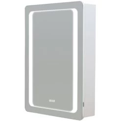 Livingandhome LED Illuminated Wall Mounted Bathroom Mirror Cabinet With Sensor Shaver Socket Demister Pad 700x500MM -Comfort Bathroom Store 26605862 4