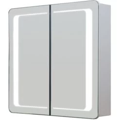 Livingandhome LED Bathroom Mirror Cabinet With Lights Shaver Socket Bluetooth Touch Sensor Demister Pad 650x600MM -Comfort Bathroom Store 26605864 5