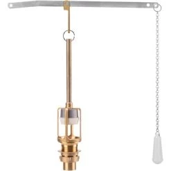 PrimeMatik - WC Cistern Handle With Metal Chain And White Handle -Comfort Bathroom Store 26799169 3