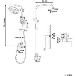 Modern Mixer Shower Set Brass Rain Function Wall Hanging Matt Black Farin 9 Modern Mixer Shower Set Brass Rain Function Wall Hanging Matt Black Farin -Comfort Bathroom Store 26974239 3