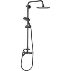 Modern Mixer Shower Set Brass Rain Function Wall Hanging Matt Black Farin 11 Modern Mixer Shower Set Brass Rain Function Wall Hanging Matt Black Farin -Comfort Bathroom Store 26974239 5