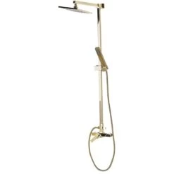Modern Mixer Set Brass Rainfall Hand Shower Wall Mounted Gold Tagbo -Comfort Bathroom Store 27104060 4